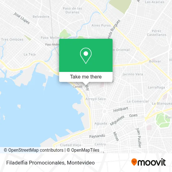 Filadelfia Promocionales map