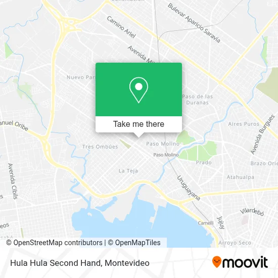 Hula Hula Second Hand map