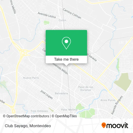 Club Sayago map
