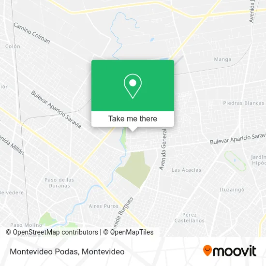 Montevideo Podas map