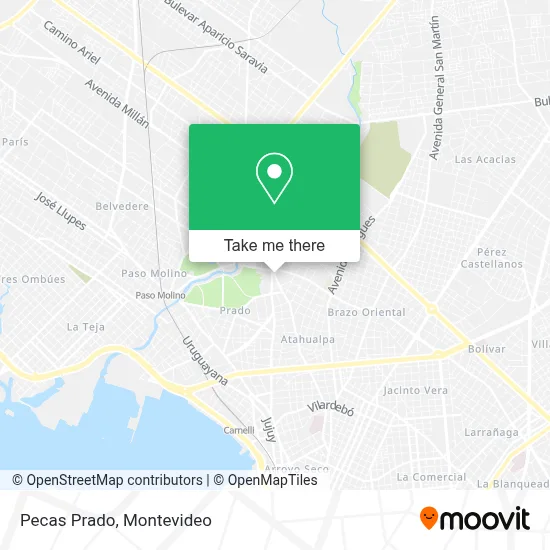 Pecas Prado map