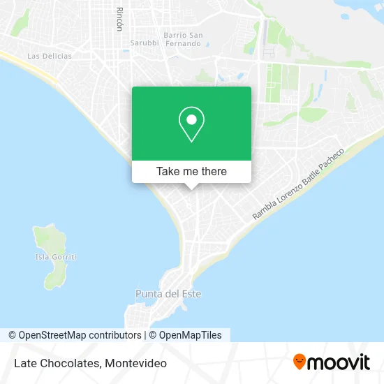 Late Chocolates map