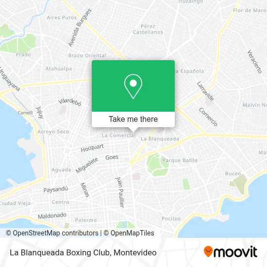 La Blanqueada Boxing Club map