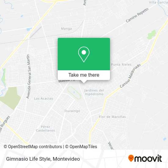 Gimnasio Life Style map