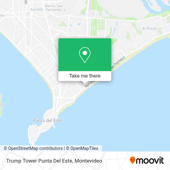 Trump Tower Punta Del Este map