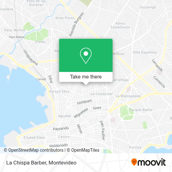 La Chispa Barber map
