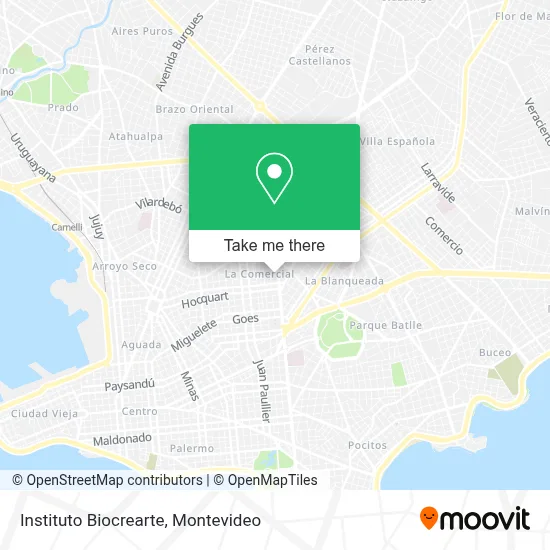 Instituto Biocrearte map