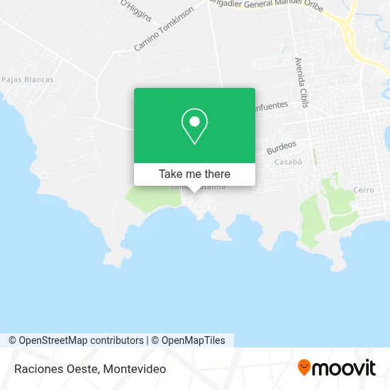 Raciones Oeste map