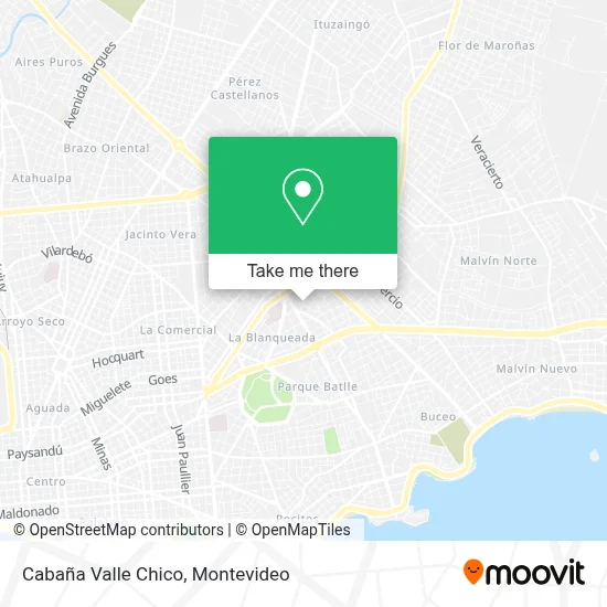 Cabaña Valle Chico map