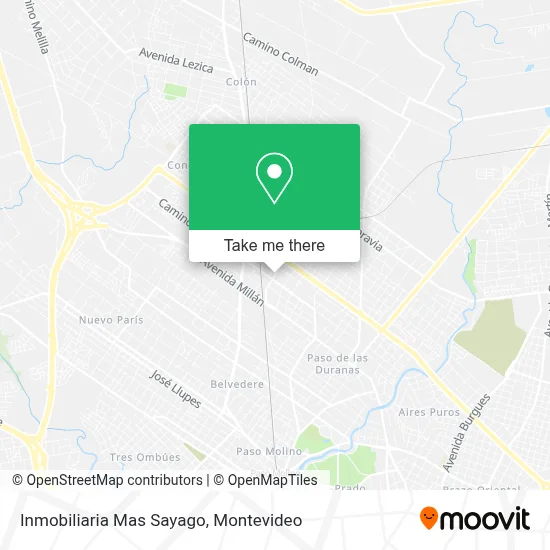 Inmobiliaria Mas Sayago map