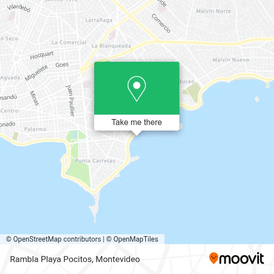 Rambla Playa Pocitos map