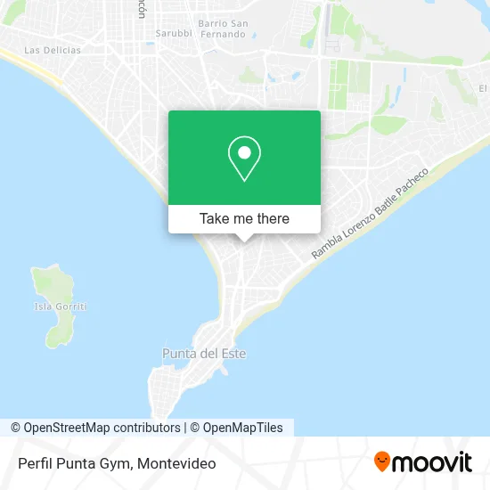 Perfil Punta Gym map
