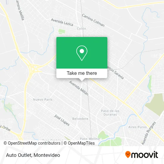 Auto Outlet map