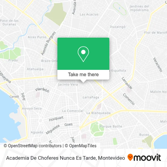 Academia De Choferes Nunca Es Tarde map