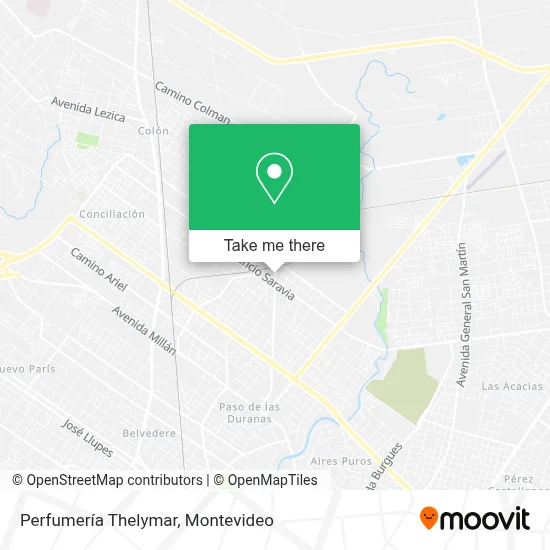 Perfumería Thelymar map