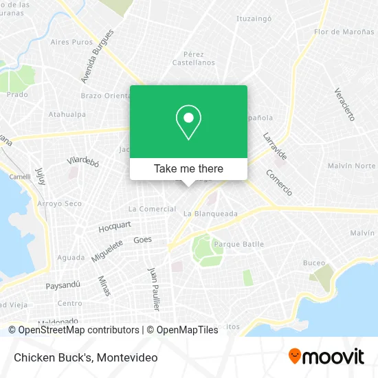 Chicken Buck's map