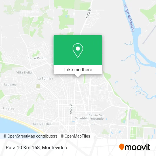 Ruta 10 Km 168 map