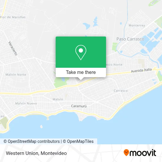 Western Union map