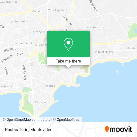 Pastas Turin map