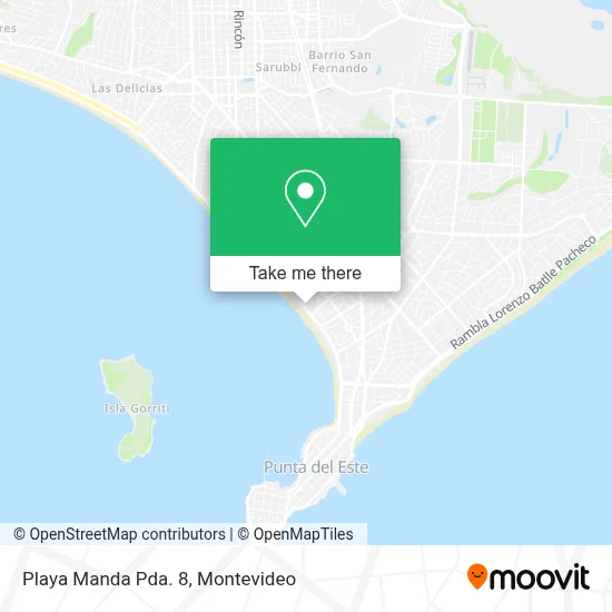 Playa Manda Pda. 8 map
