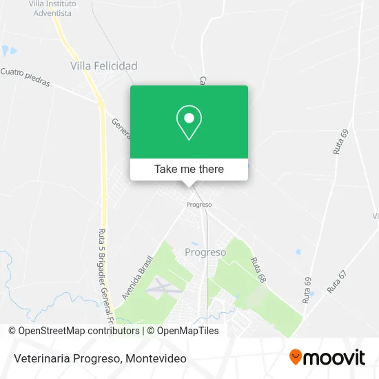 Veterinaria Progreso map