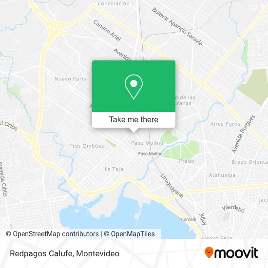 Redpagos Calufe map
