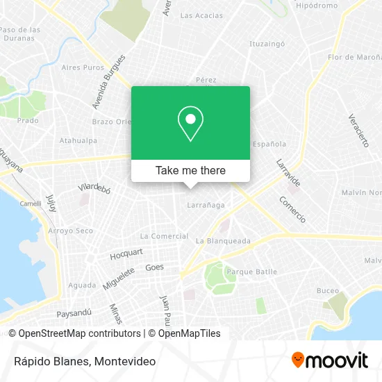 Rápido Blanes map