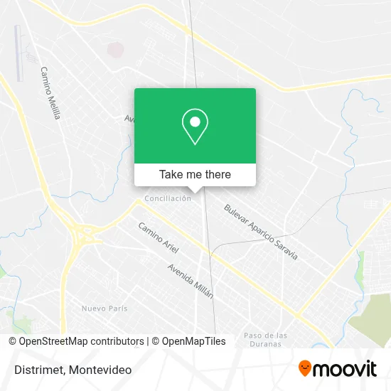 Distrimet map