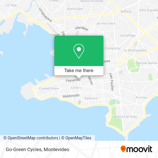 Go-Green Cycles map