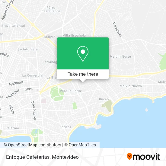Enfoque Cafeterías map