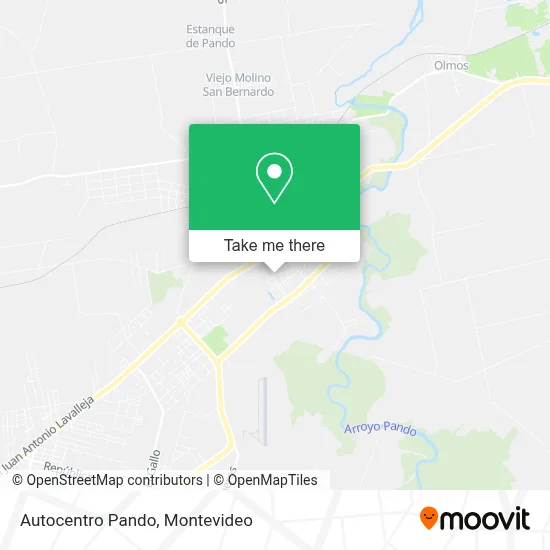 Autocentro Pando map