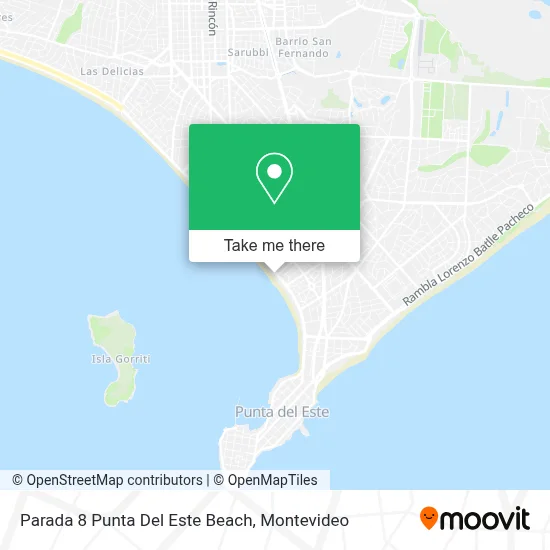 Parada 8 Punta Del Este Beach map