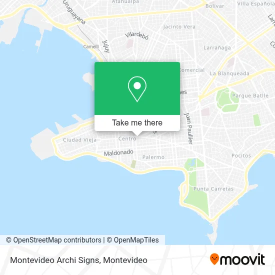 Montevideo Archi Signs map