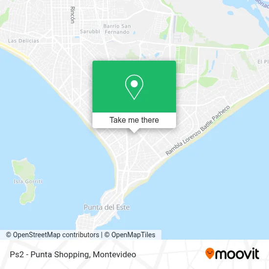 Ps2 - Punta Shopping map