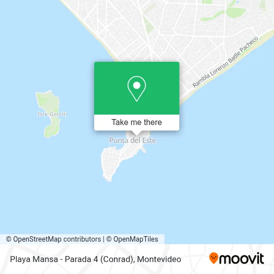 Playa Mansa - Parada 4 (Conrad) map