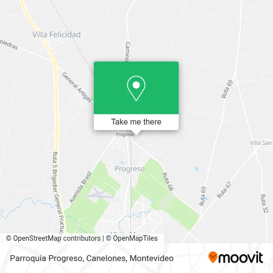 Parroquia Progreso, Canelones map