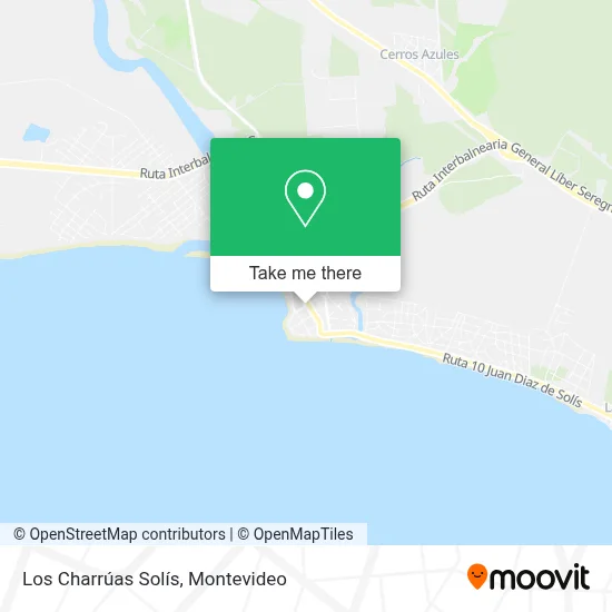 Los Charrúas Solís map