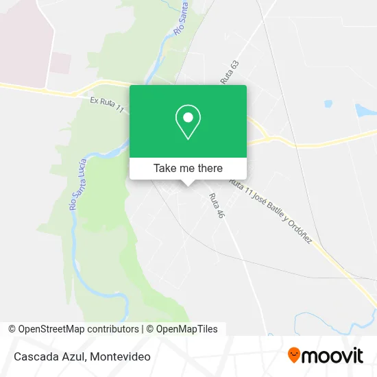 Cascada Azul map