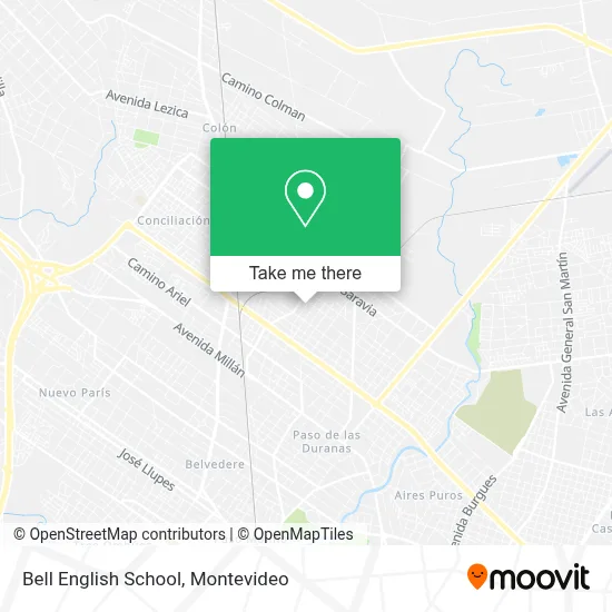 Bell English School map