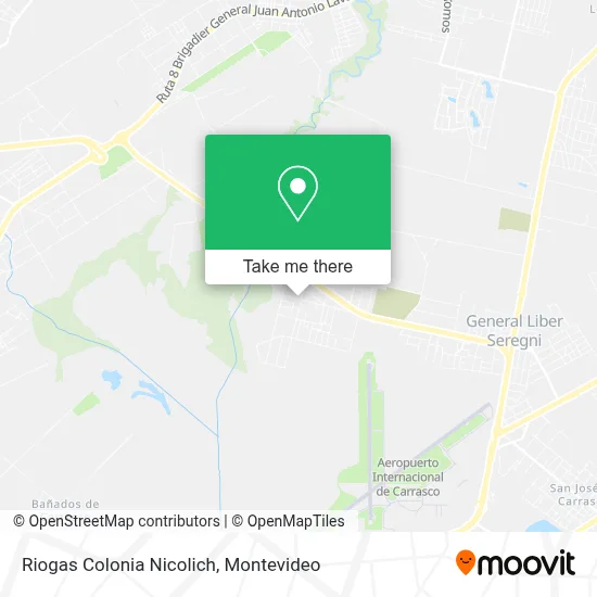 Riogas Colonia Nicolich map