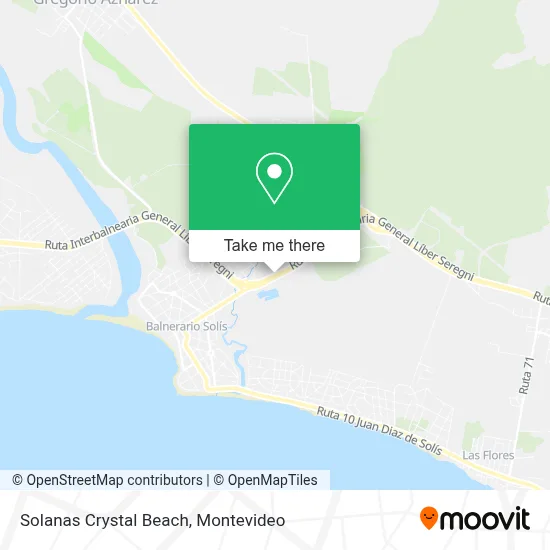 Solanas Crystal Beach map