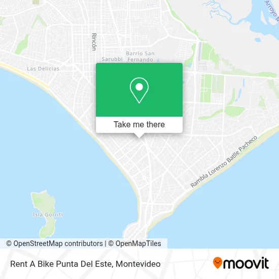 Rent A Bike Punta Del Este map