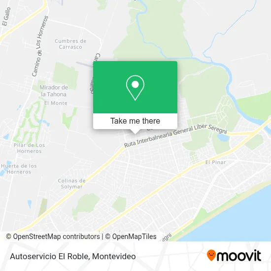 Autoservicio El Roble map