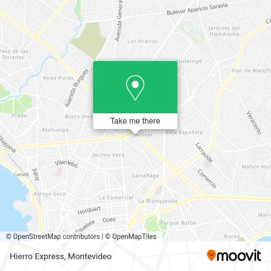 Hierro Express map