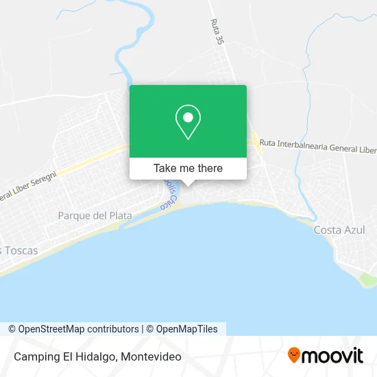Camping El Hidalgo map