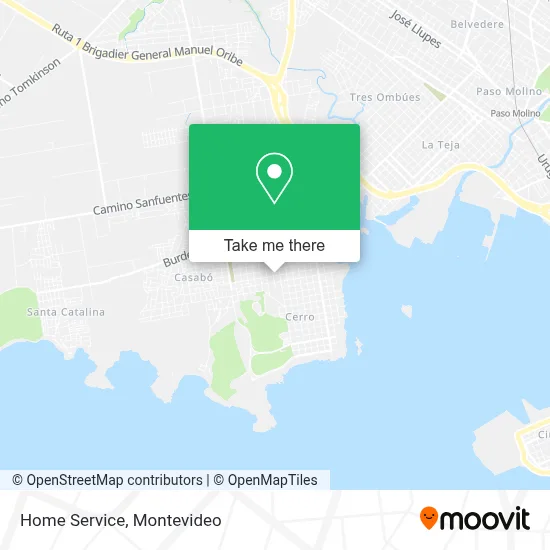Home Service map