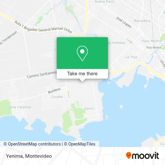 Yenima map