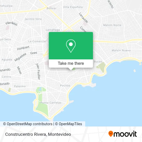 Construcentro Rivera map