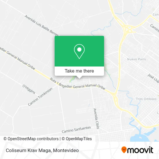Coliseum Krav Maga map