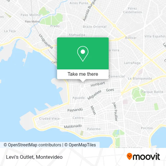 Outlet Levi's map